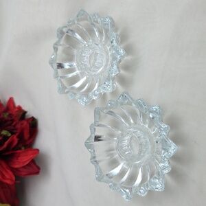 Vintage Libbey Canada Crystal Candleholders